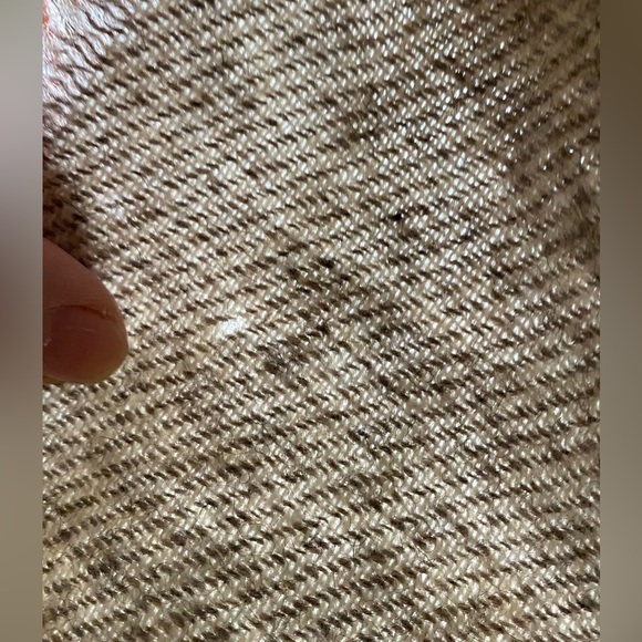 Ashcroft tweed natural undyed wool scarf neutral brown tan made in New Z… - Picture 5 of 11